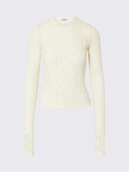 Top in pizzo stretch LIU JO | WF6143J3975/51216